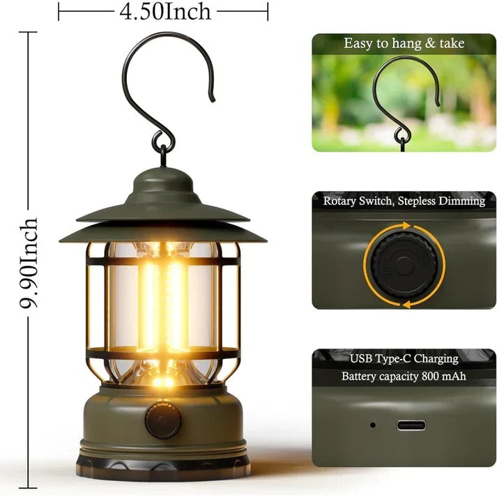 Portable Vintage LED Camp Lantern