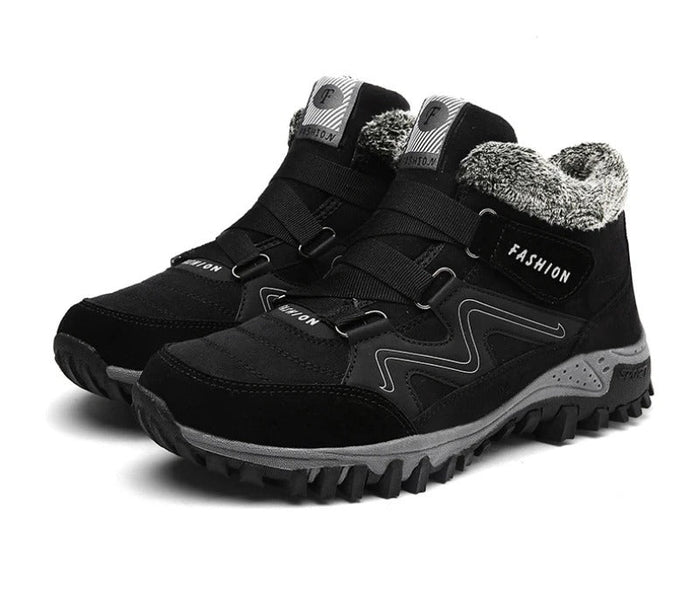 Fleece-Lined Hiking Boots with Non-Slip Sole