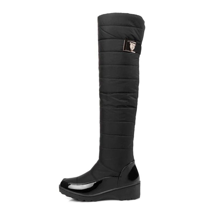 Women's Quilted Knee-High Waterproof Winter Boots