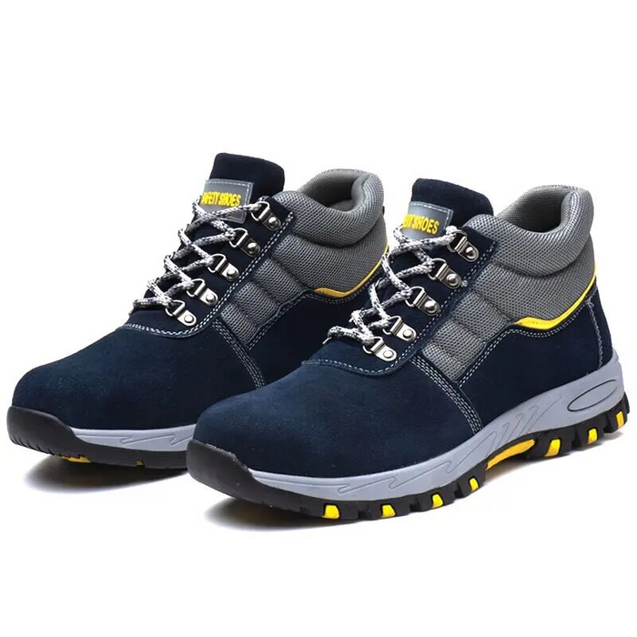 Men's Steel Toe Safety Work Boots Anti-Puncture Slip-Resistant