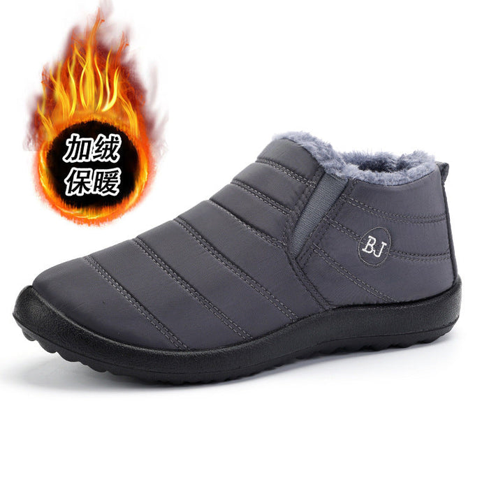 Quilted Ankle Boots with Fleece Lining Slip-On