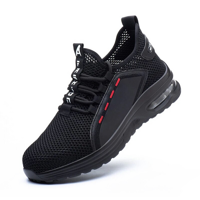 Men's Mesh Steel Toe Work Shoes Slip-Resistant Lightweight