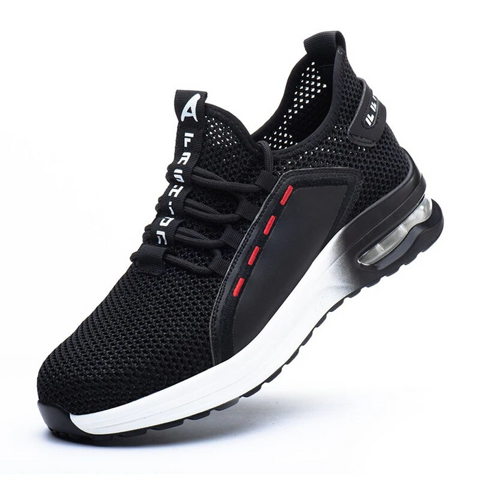 Men's Mesh Steel Toe Work Shoes Slip-Resistant Lightweight