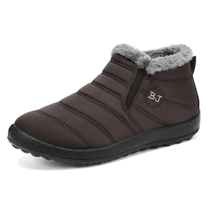 Fleece-Lined Ankle Boots with Wide Toe Box for Winter
