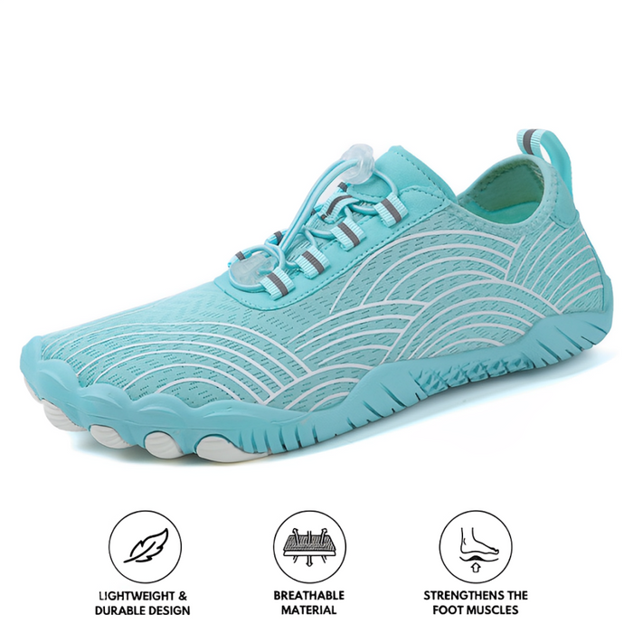 Barefoot Sneakers with Wave Pattern and Flexible Sole