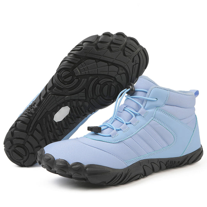 Fleece-Lined Barefoot Hiking Boots Waterproof Non-Slip