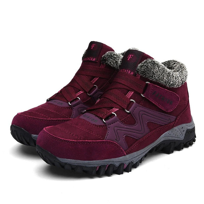 Fleece-Lined Hiking Boots with Non-Slip Sole