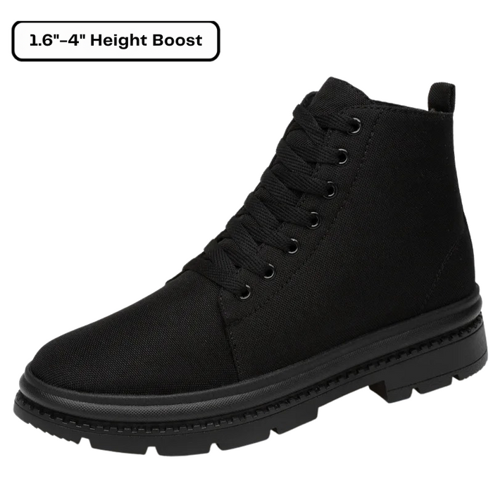 Men's High-Top Sneakers with Lace-Up and Height Lift