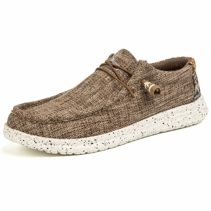 Men's Slip-On Canvas Loafers with Cork Insole