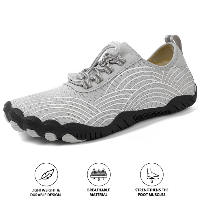 Barefoot Sneakers with Wave Pattern and Flexible Sole