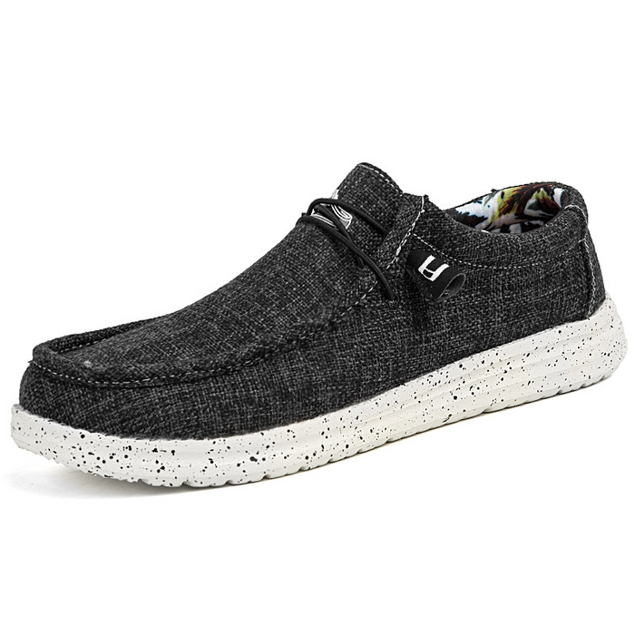 Men's Slip-On Canvas Loafers with Cork Insole