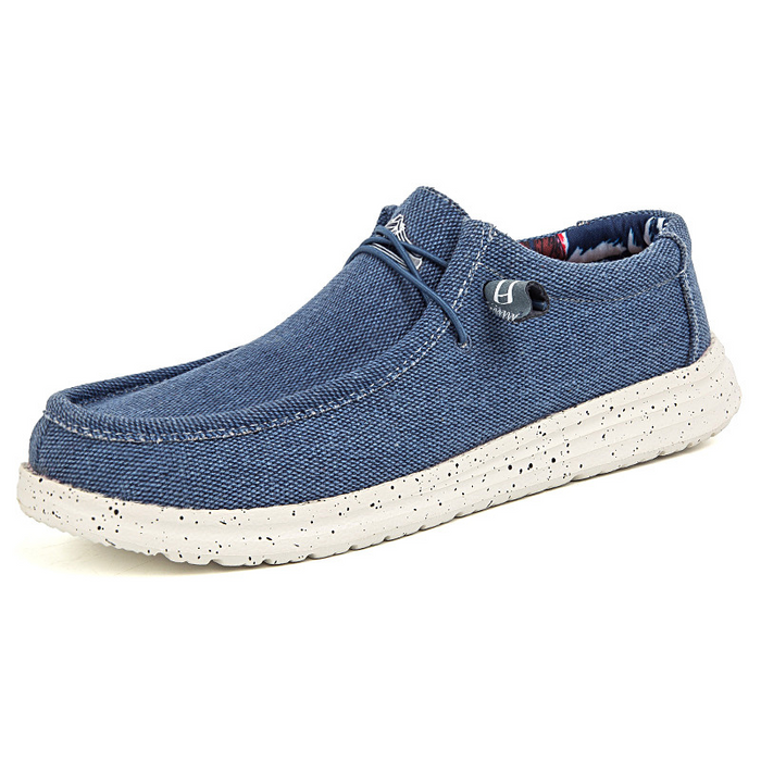Men's Slip-On Canvas Loafers with Cork Insole