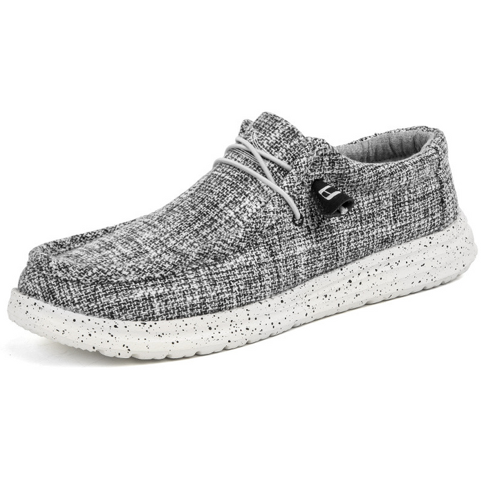 Men's Slip-On Canvas Loafers with Cork Insole
