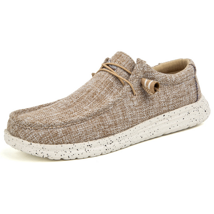 Men's Slip-On Canvas Loafers with Cork Insole