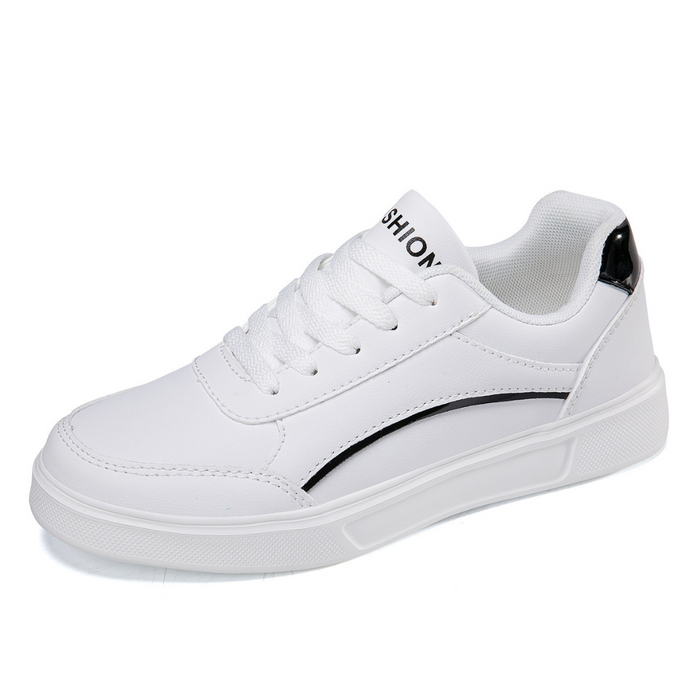 Women's Lace-Up Sneakers with Metallic Accent Arch Support