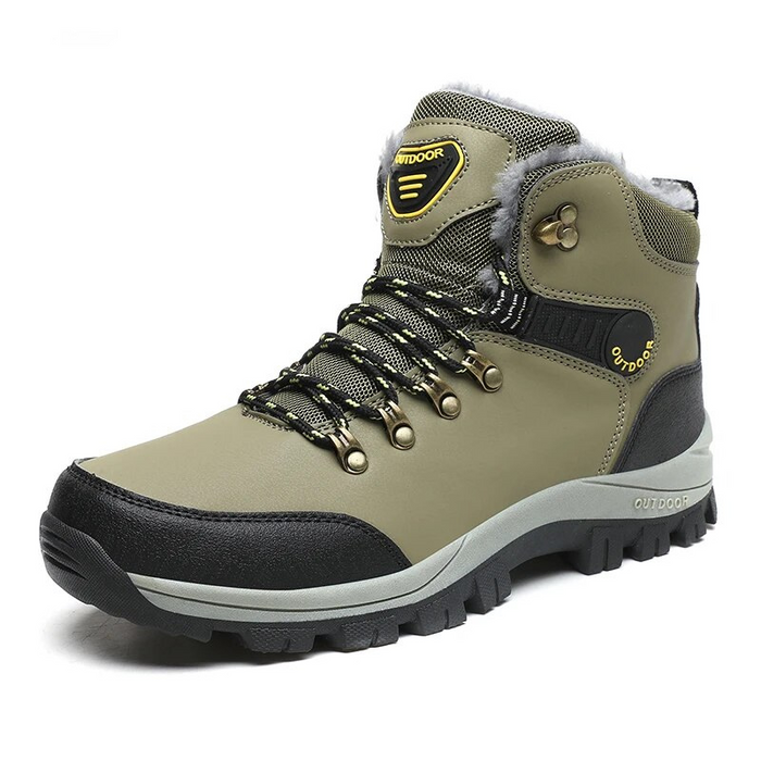 Men's Insulated Hiking Boots with Lace-Up and Tread Outsole