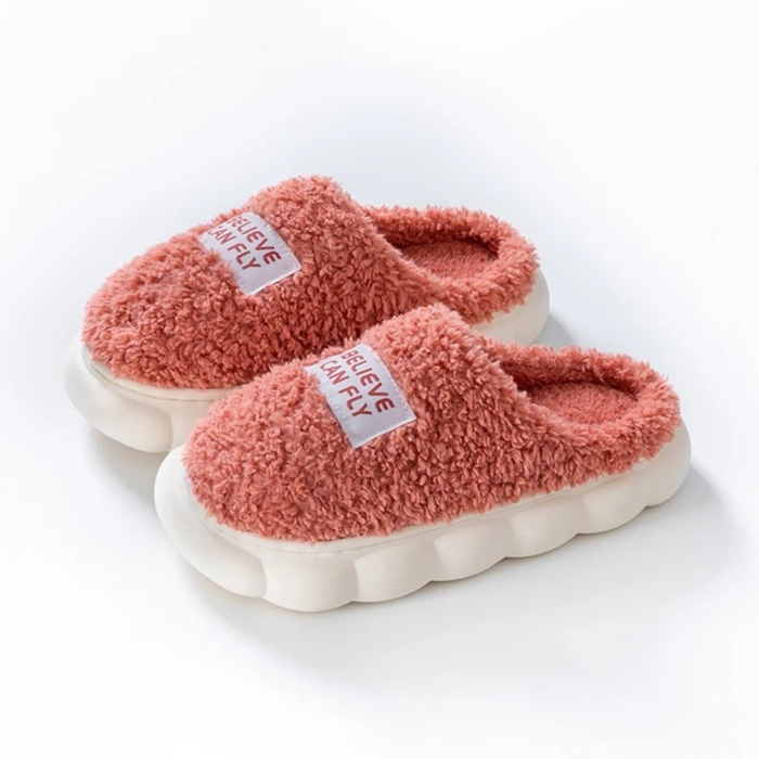 Women's Fuzzy Arch-Support Slippers Slip-On for Home