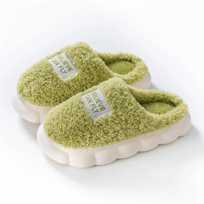Women's Fuzzy Arch-Support Slippers Slip-On for Home