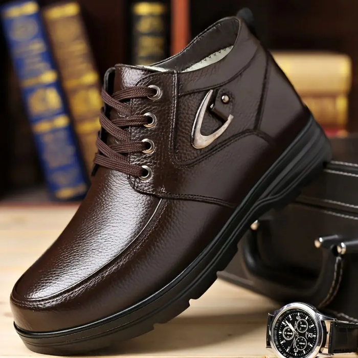 Men's Ankle Boots Lace-Up Waterproof Insulated Arch Support
