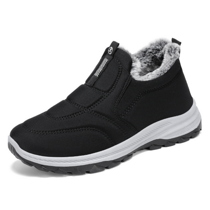 Women's Fur-Lined Slip-On Winter Boots with Anti-Skid Sole