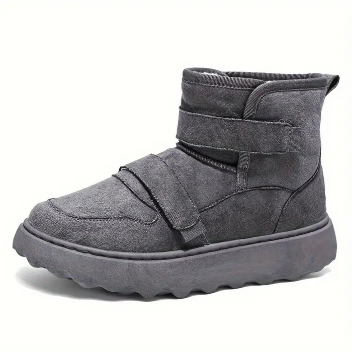 Men's Lined Ankle Boots with Velcro Strap Non-Slip