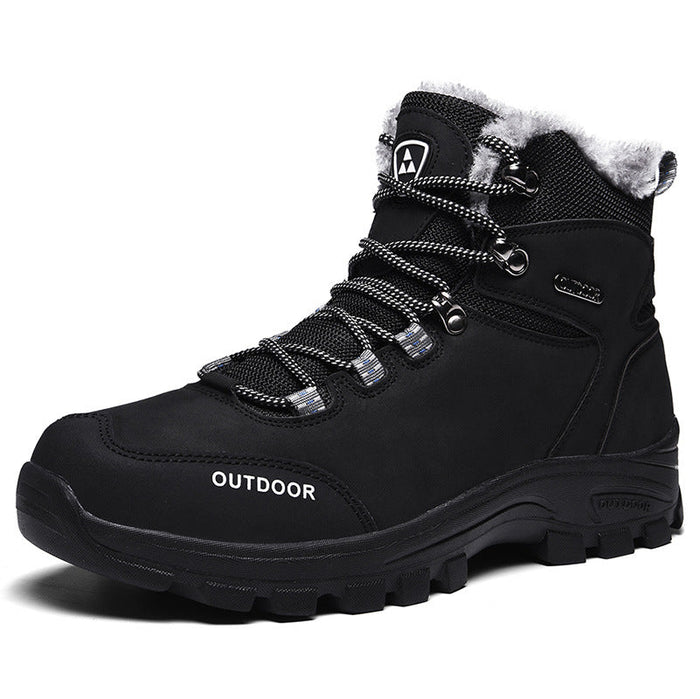 Fleece-Lined Hiking Boots Waterproof Non-Slip