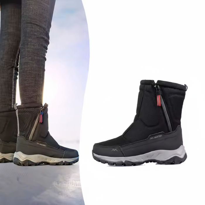 Winter Snow Boots with Fleece Lining and Waterproof Shell
