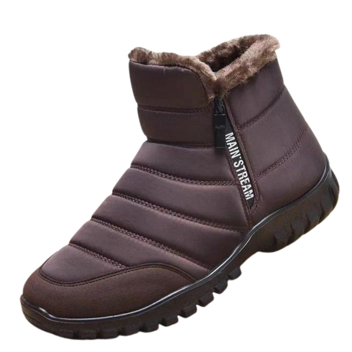Men's Insulated Ankle Snow Boots with Grip Outsole