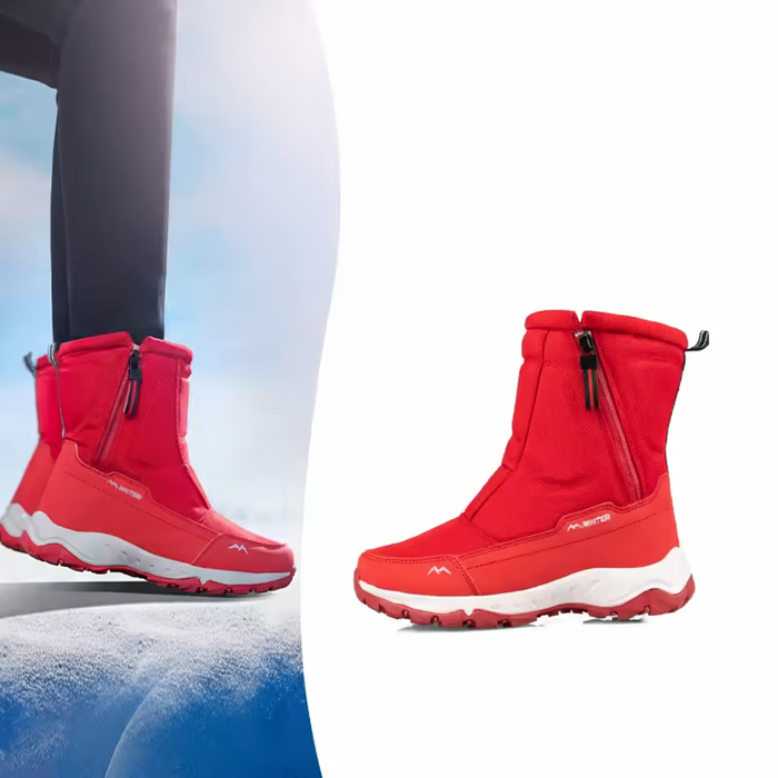 Winter Snow Boots with Fleece Lining and Waterproof Shell