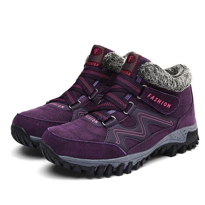Fleece-Lined Hiking Boots with Non-Slip Sole