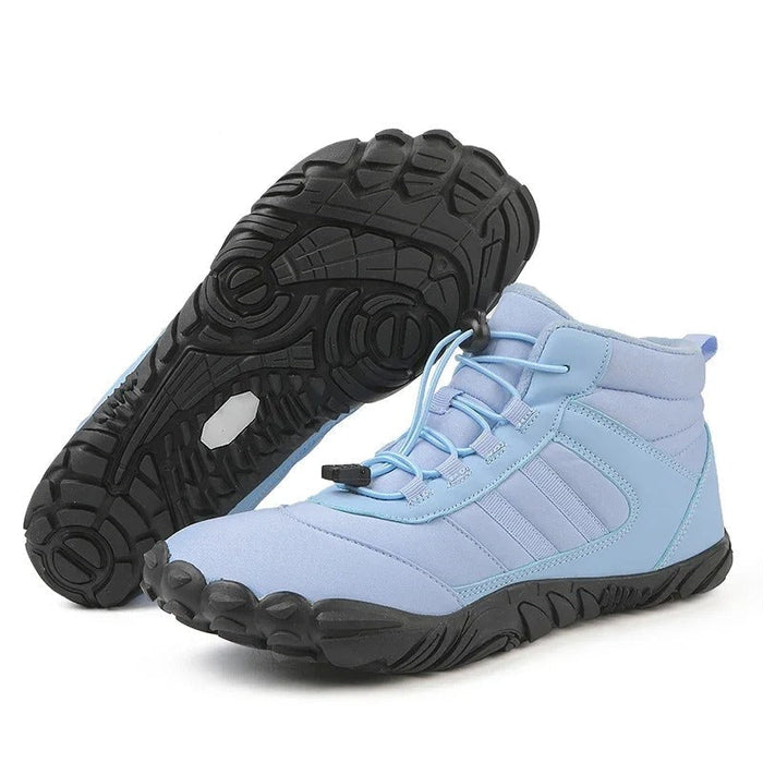 Fleece-Lined Minimalist Ankle Boots with Quick-Release Lacing