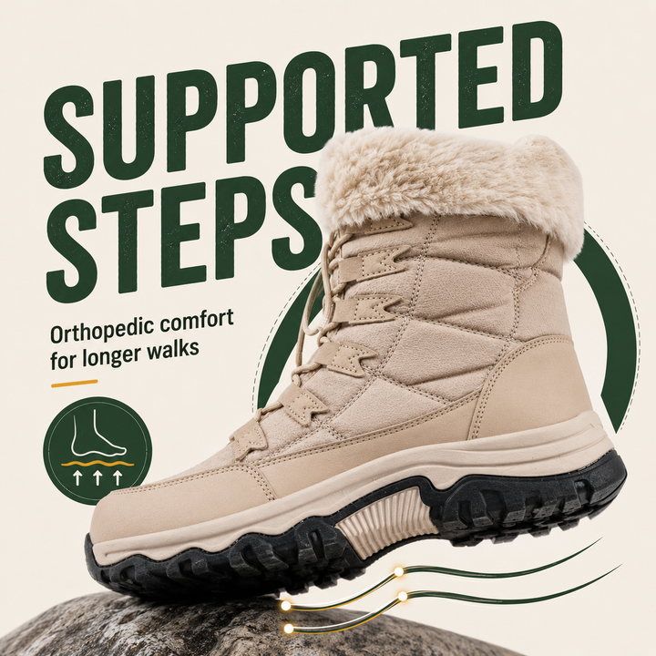 FrostAlign Women’s Waterproof Fleece-Lined Orthopedic Boots