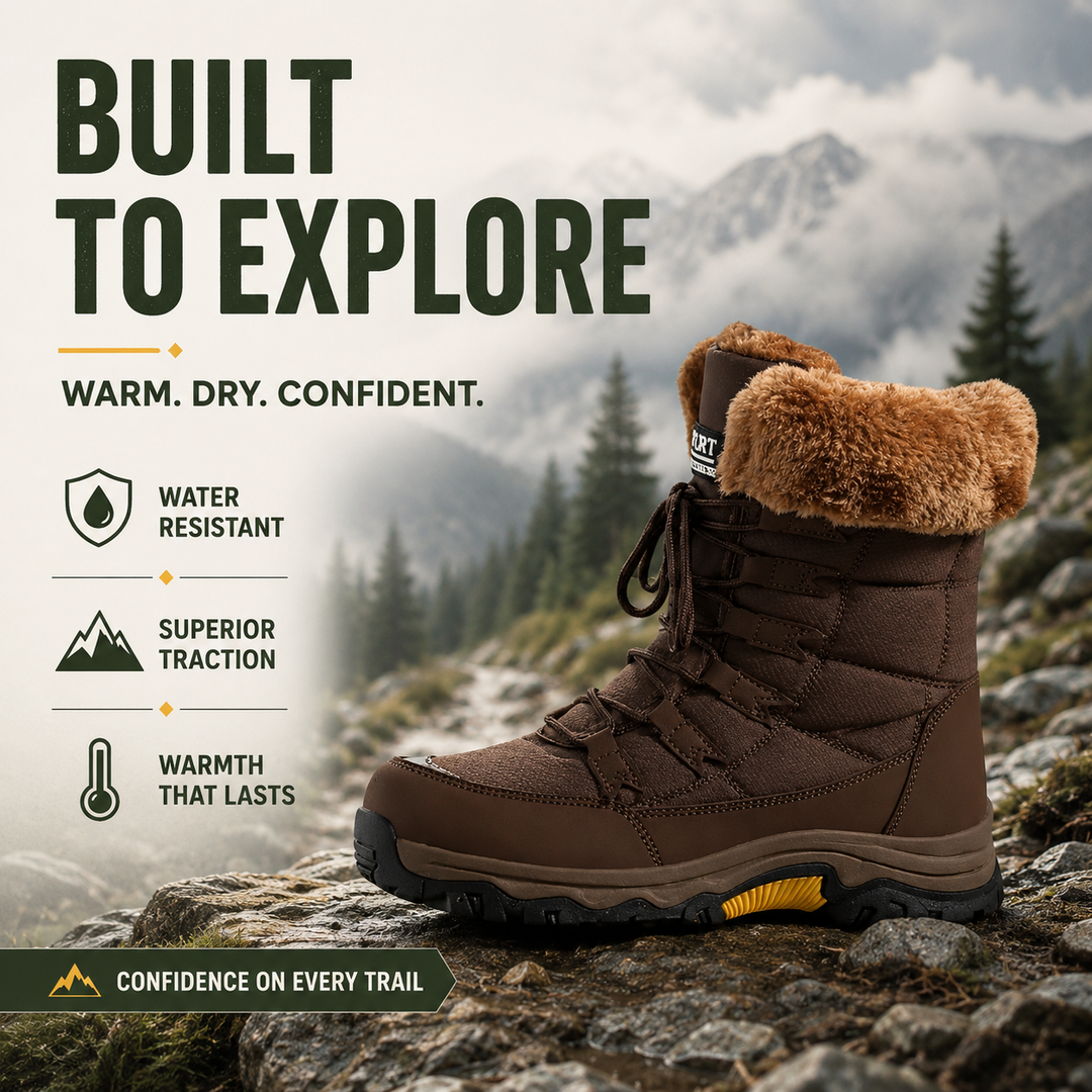 FrostAlign Women’s Waterproof Fleece-Lined Orthopedic Boots