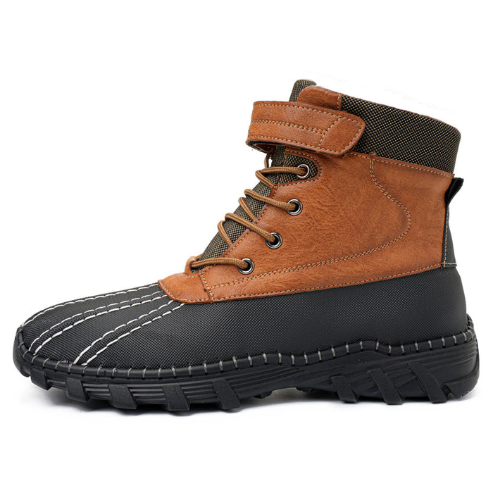 Lace-Up Winter Boots with Fleece Lining – Rubber Sole, Unisex