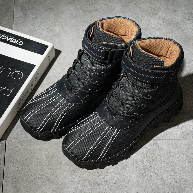 Lace-Up Winter Boots with Fleece Lining – Rubber Sole, Unisex