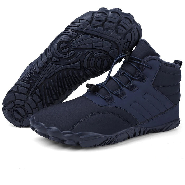 Fleece-Lined Winter Barefoot Shoes with Non-Slip Sole