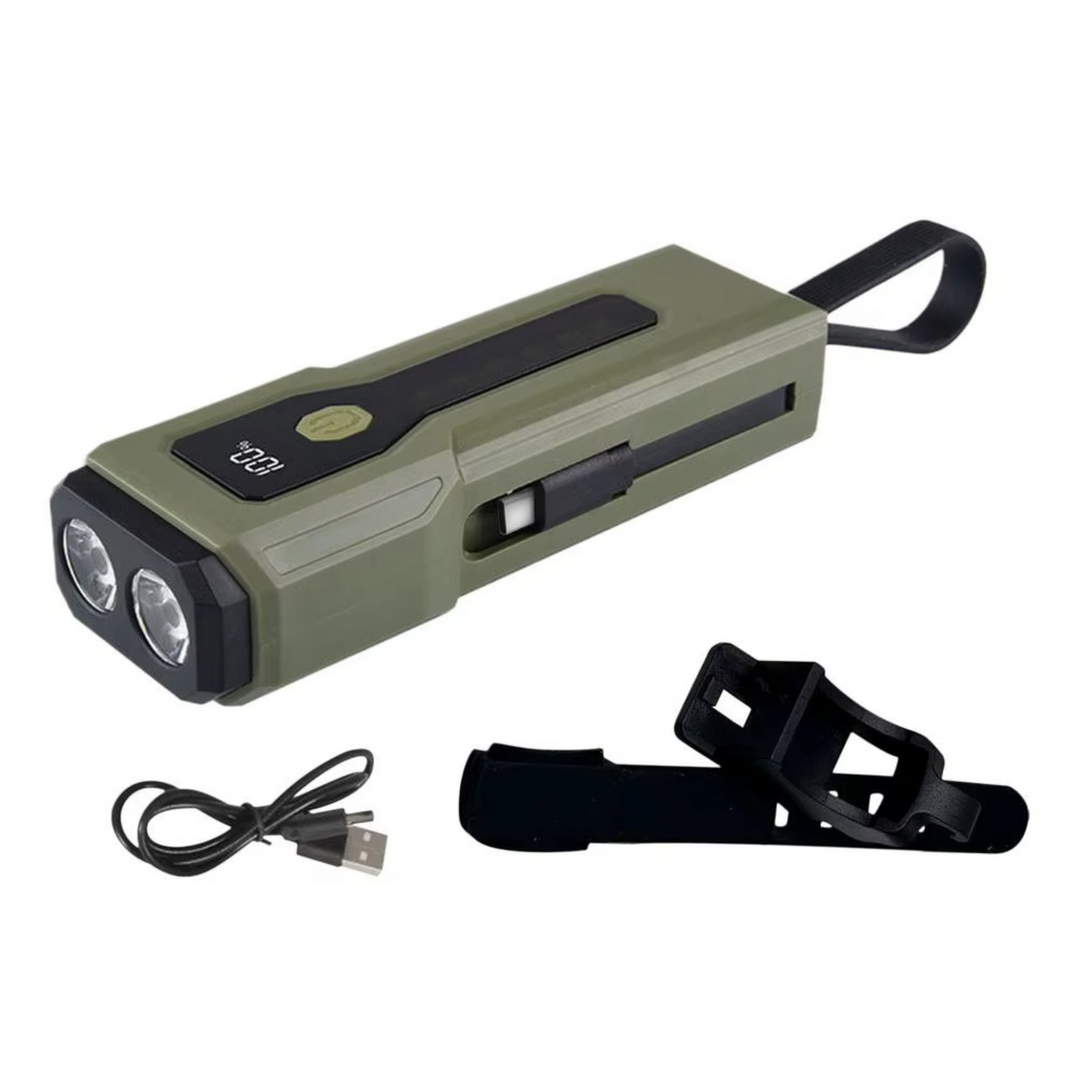 Multi‑Mode LED Flashlight with Power Bank