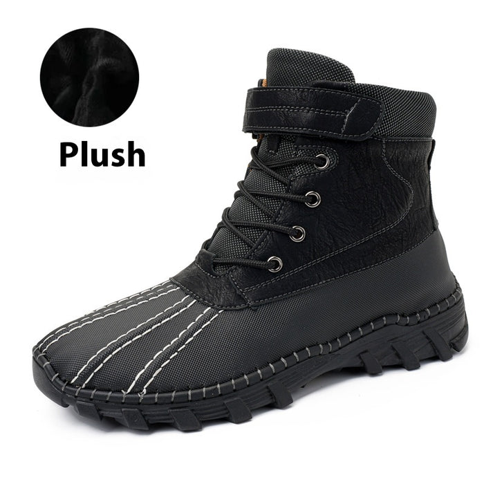 Lace-Up Winter Boots with Fleece Lining – Rubber Sole, Unisex