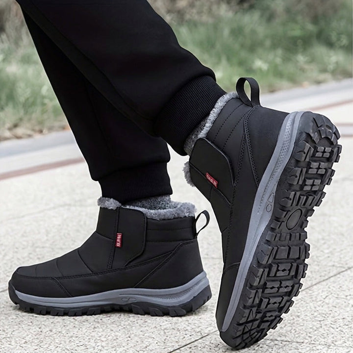 Fleece-Lined Slip-On Winter Boots Waterproof Barefoot