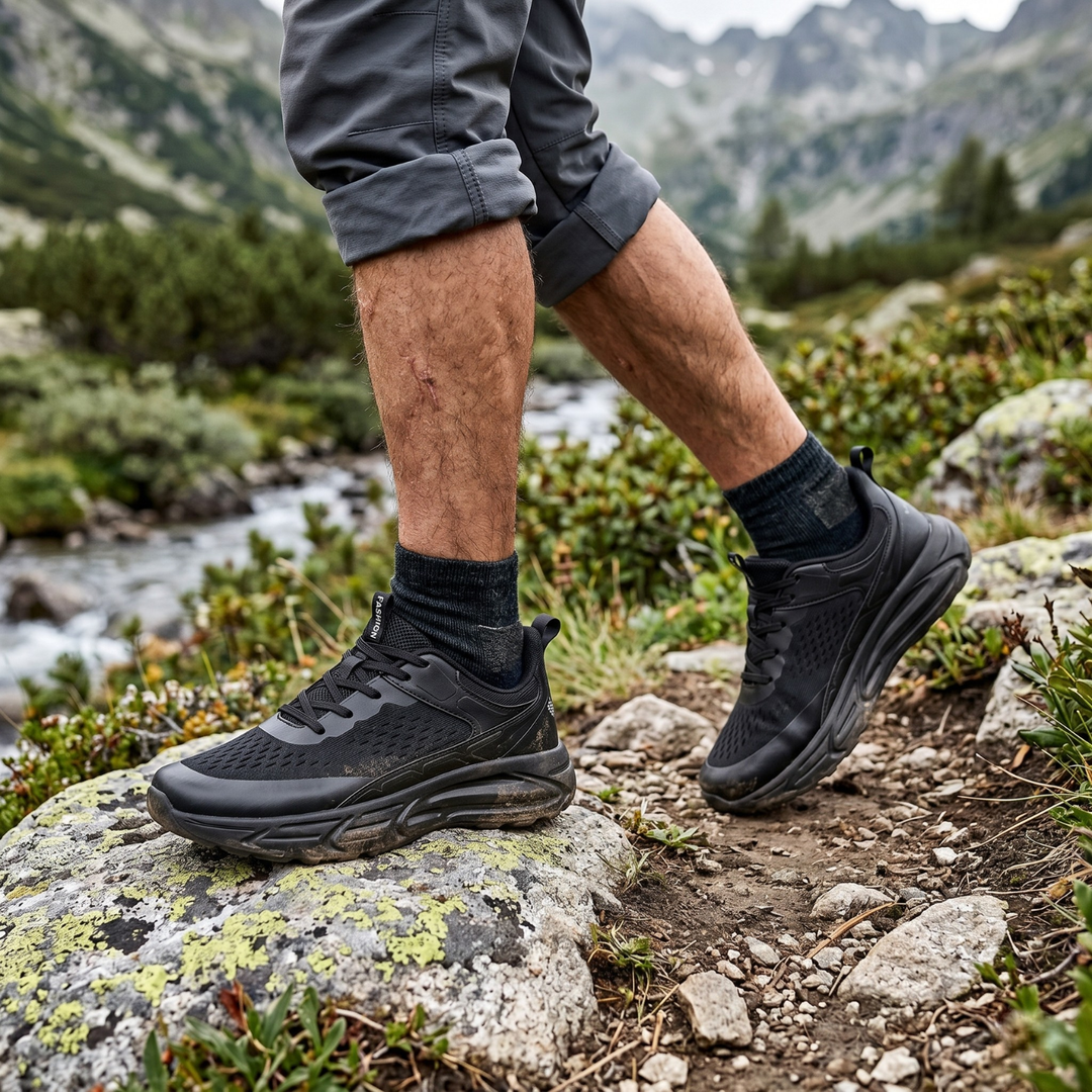 StrideEase Men’s Wide-Toe Orthopedic Walking Shoes