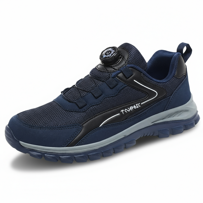 GRW Men Orthopedic Shoes Breathable Mesh Rotating Button Lightweight Active Walking