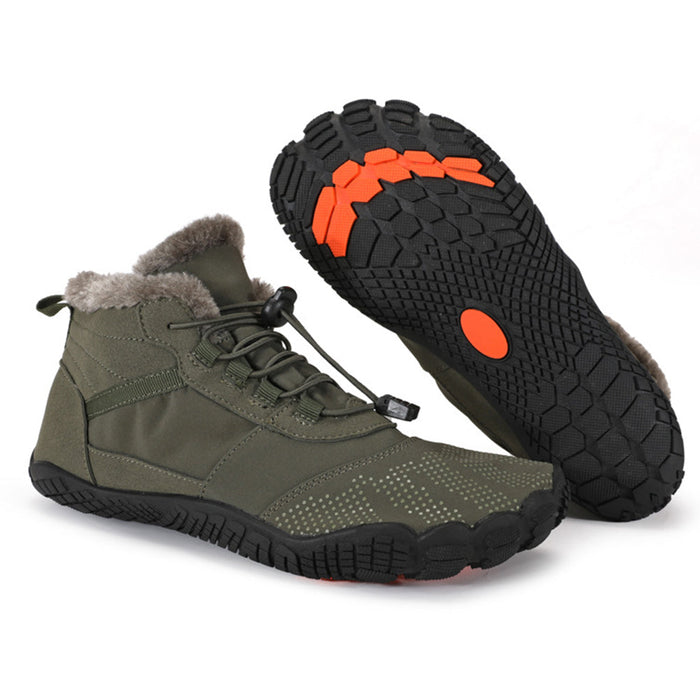 Fleece-Lined Barefoot Winter Boots with Wide Toe Box