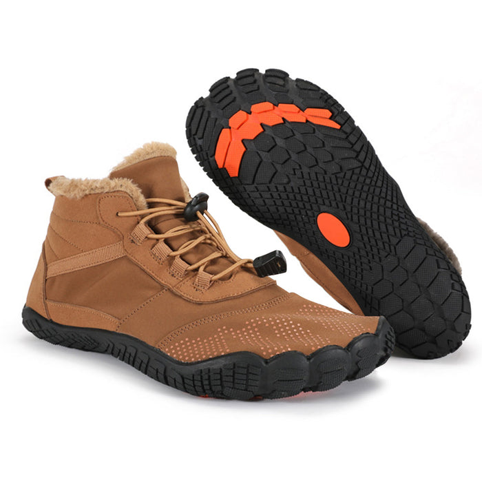 Fleece-Lined Barefoot Winter Boots with Wide Toe Box