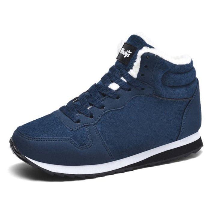 Women's Fur-Lined High-Top Sneakers with Arch Support