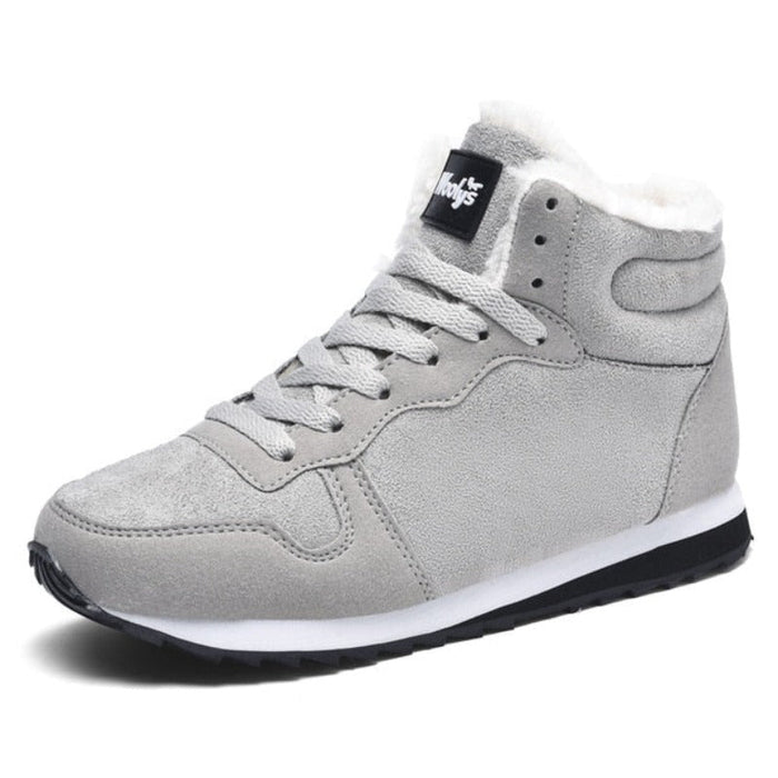 Women's Fur-Lined High-Top Sneakers with Arch Support
