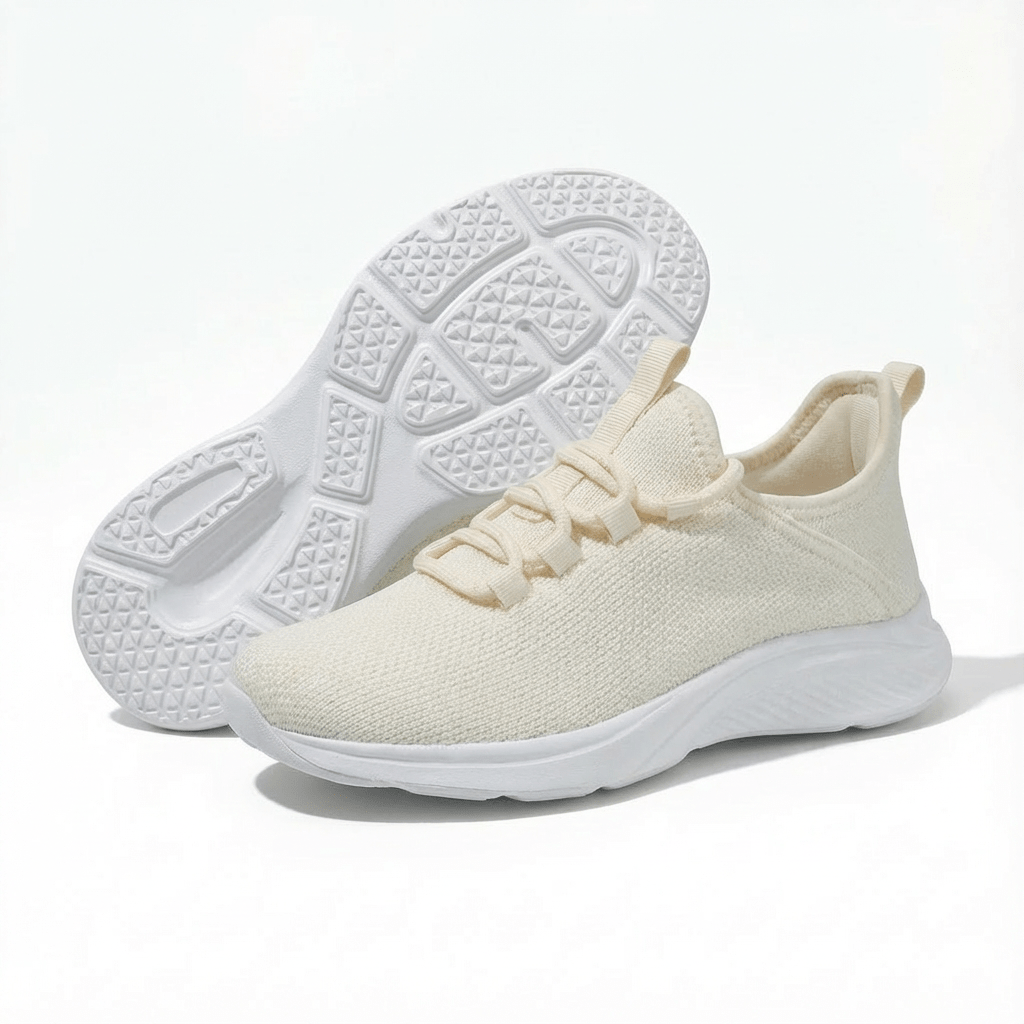Wide Fit Ortho Comfort Sneakers with Impact-Absorbing Sole