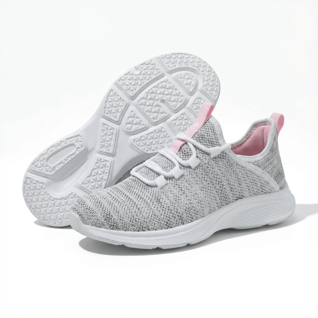 Wide Fit Ortho Comfort Sneakers with Impact-Absorbing Sole
