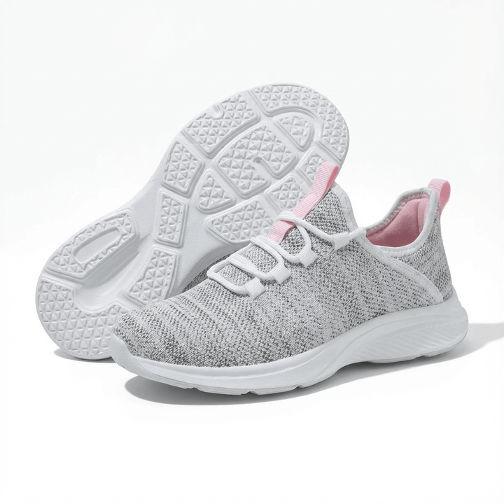 Wide Fit Ortho Comfort Sneakers with Impact-Absorbing Sole
