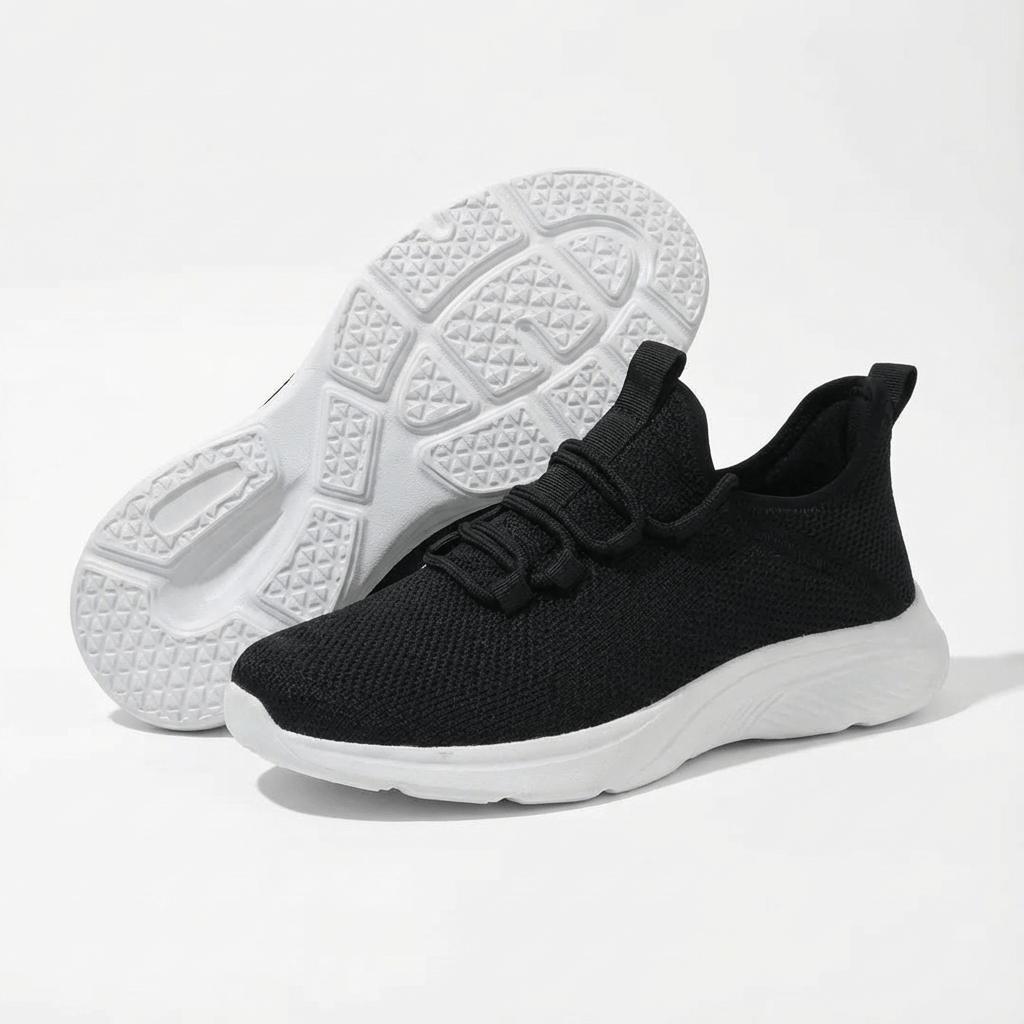 Wide Fit Ortho Comfort Sneakers with Impact-Absorbing Sole