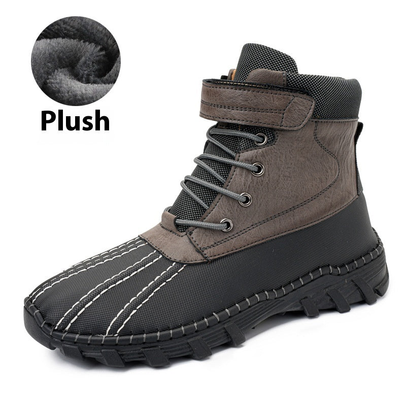 Lace-Up Winter Boots with Fleece Lining – Rubber Sole, Unisex